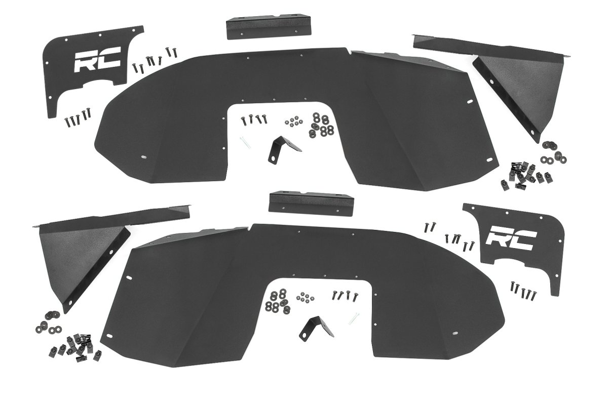 Jeep Wrangler Front Inner Fenders - Rough Country - 3-piece construction with RC logo - '18-'25